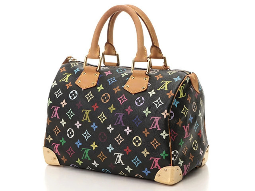 Louis Vuitton Multicolor Monogram Handbag Speedy Brown